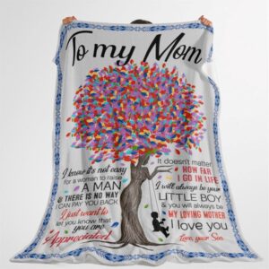 To My Mom Blanket From Son Colorful Tree Always Be My Loving Mother Blanket Blankets For Mothers Day 2 u46o7p.jpg