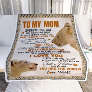 To My Mom Blanket From Son Lion My Loving Father I Love You Mom Mother Day Blanket Personalized Blanket For Mom 2 k36dux.jpg