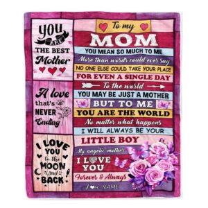 To My Mom Blanket From Son Wood…