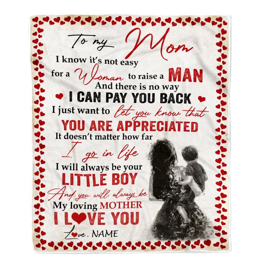 To My Mom Blanket from Son You Are Appeciated My Loving Mother Mom, Mother Day Blanket, Personalized Blanket For Mom To My Mom Blanket from Son You Are Appeciated My Loving Mother Mom, Mother Day Blanket, Personalized Blanket For Mom