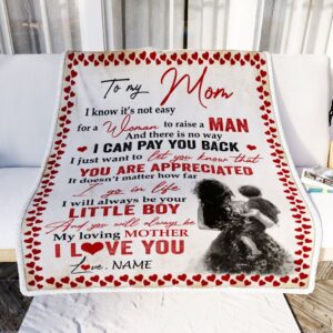 To My Mom Blanket from Son You Are Appeciated My Loving Mother Mom Mother Day Blanket Personalized Blanket For Mom 2 r2gnm6.jpg