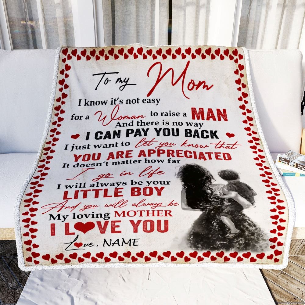 To My Mom Blanket from Son You Are Appeciated My Loving Mother Mom, Mother Day Blanket, Personalized Blanket For Mom To My Mom Blanket from Son You Are Appeciated My Loving Mother Mom, Mother Day Blanket, Personalized Blanket For Mom