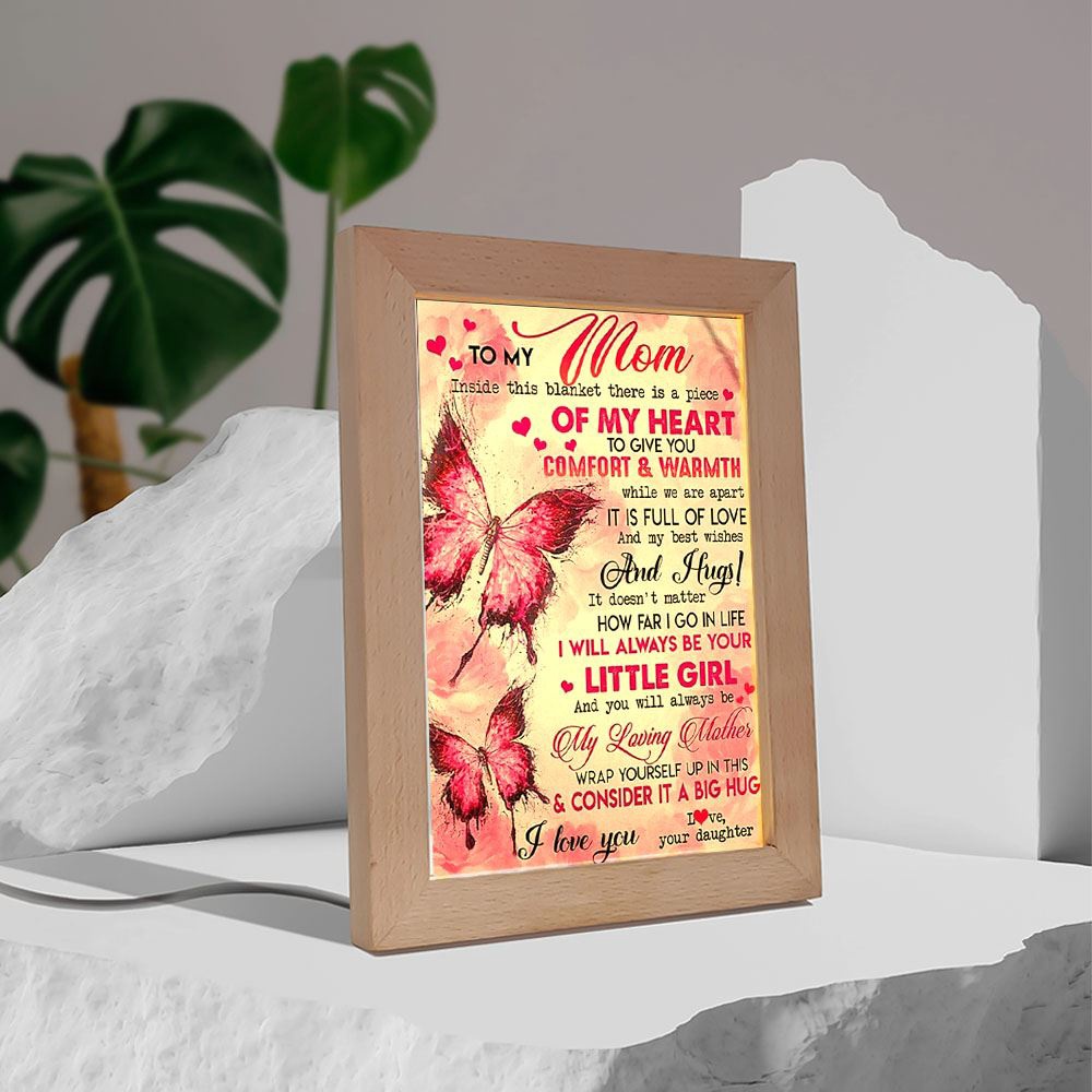 To My Mom Butterfly Mother’s Day Frame Lamp, Picture Frame Light, Frame Lamp, Mother’s Day Gifts