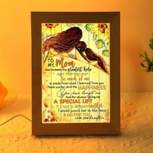 To My Mom Frame Lamp Mother’s Day…