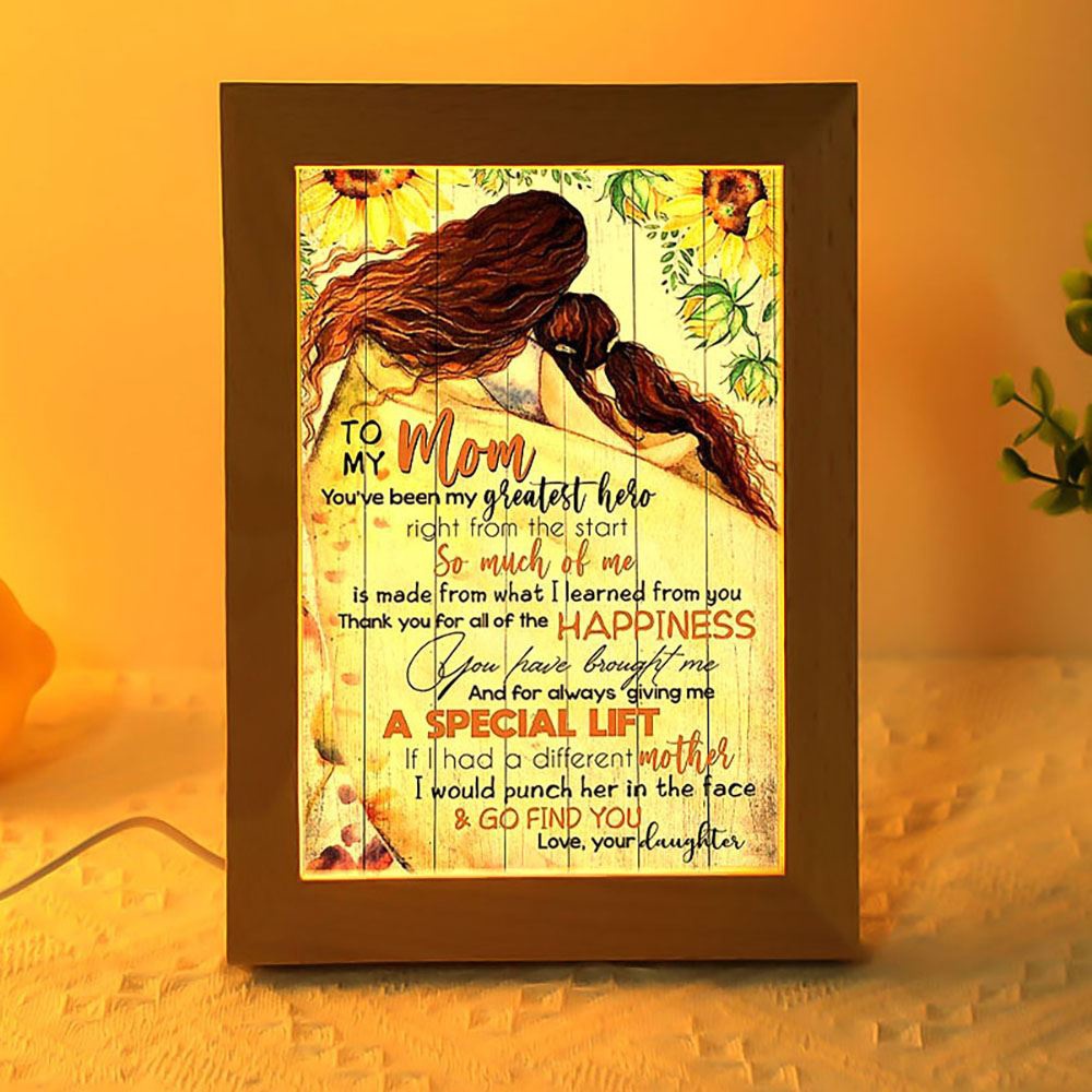 To My Mom Frame Lamp Mother’s Day Gifts Mom Frame Lamp, Picture Frame Light, Frame Lamp, Mother’s Day Gifts