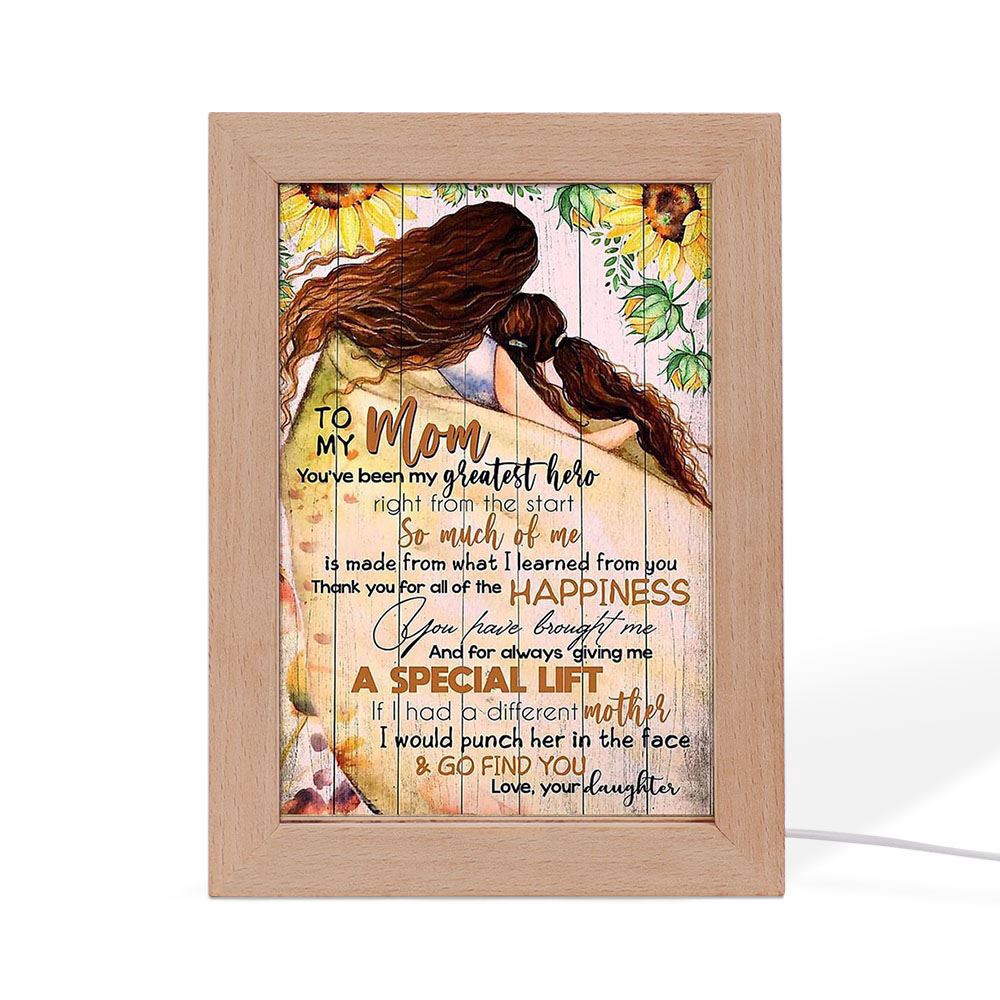 To My Mom Frame Lamp Mother’s Day Gifts Mom Frame Lamp, Picture Frame Light, Frame Lamp, Mother’s Day Gifts