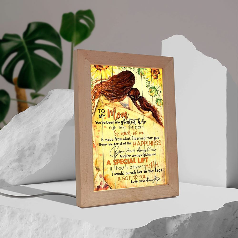 To My Mom Frame Lamp Mother’s Day Gifts Mom Frame Lamp, Picture Frame Light, Frame Lamp, Mother’s Day Gifts