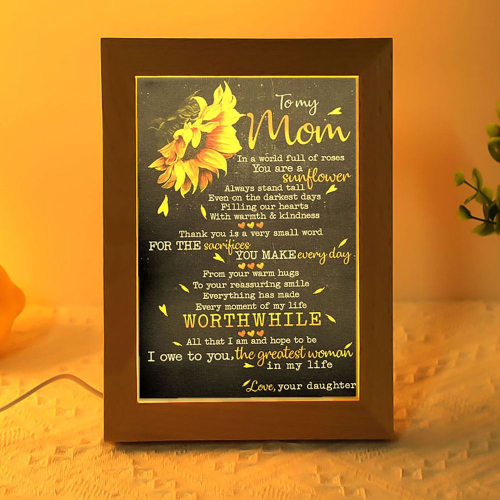 To My Mom From Daughter Frame Lamps, Picture Frame Light, Frame Lamp, Mother’s Day Gifts To My Mom From Daughter Frame Lamps, Picture Frame Light, Frame Lamp, Mother’s Day Gifts
