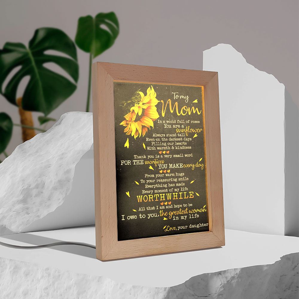 To My Mom From Daughter Frame Lamps, Picture Frame Light, Frame Lamp, Mother’s Day Gifts To My Mom From Daughter Frame Lamps, Picture Frame Light, Frame Lamp, Mother’s Day Gifts