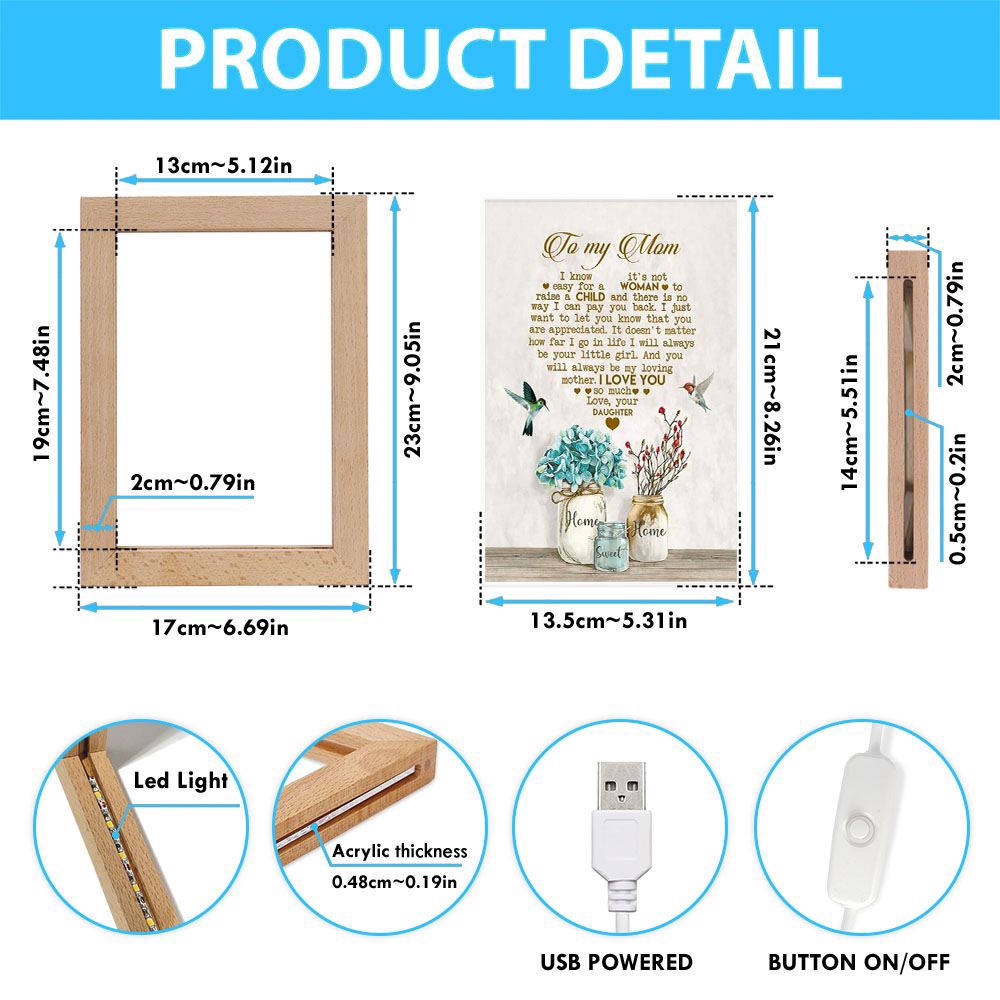 To My Mom I Love You Frame Lamp, Picture Frame Light, Frame Lamp, Mother’s Day Gifts To My Mom I Love You Frame Lamp, Picture Frame Light, Frame Lamp, Mother’s Day Gifts