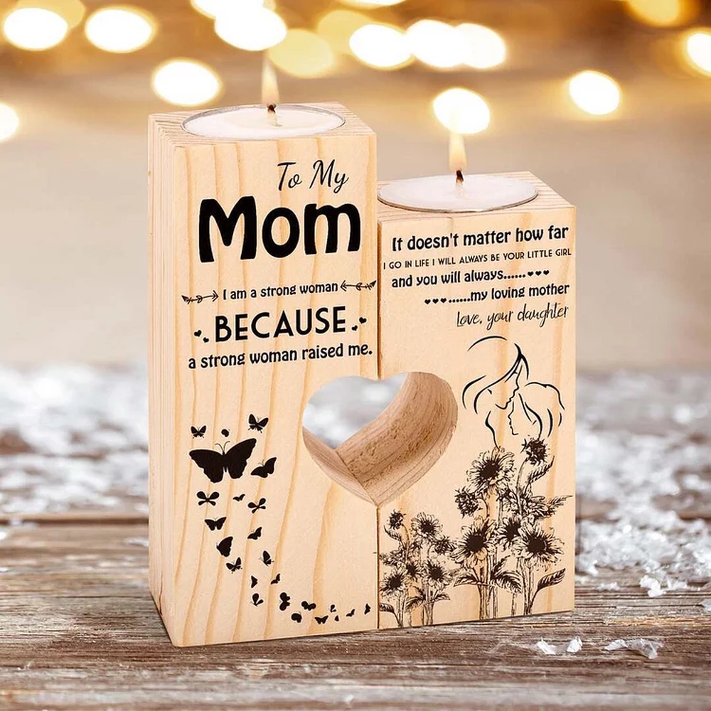 To My Mom, I Will Always Be Your Little Girl Candle Holder, Mothers Day Candle To My Mom, I Will Always Be Your Little Girl Candle Holder, Mothers Day Candle
