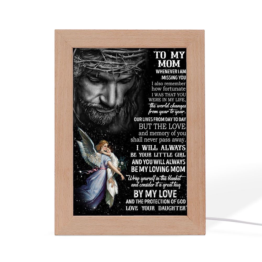 To My Mom Iam Missing You Frame Lamp, Picture Frame Light, Frame Lamp, Mother’s Day Gifts