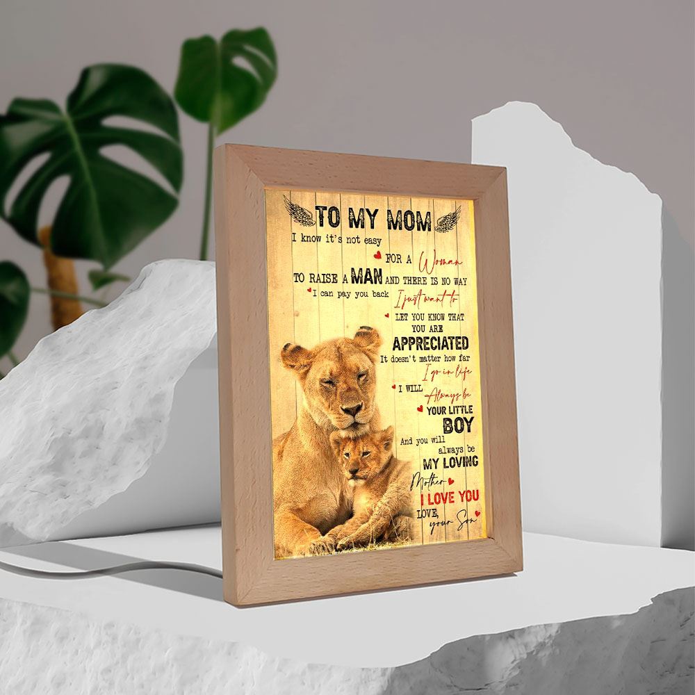To My Mom Lion Son Mother’s Day Gift Frame Lamp, Picture Frame Light, Frame Lamp, Mother’s Day Gifts To My Mom Lion Son Mother’s Day Gift Frame Lamp, Picture Frame Light, Frame Lamp, Mother’s Day Gifts