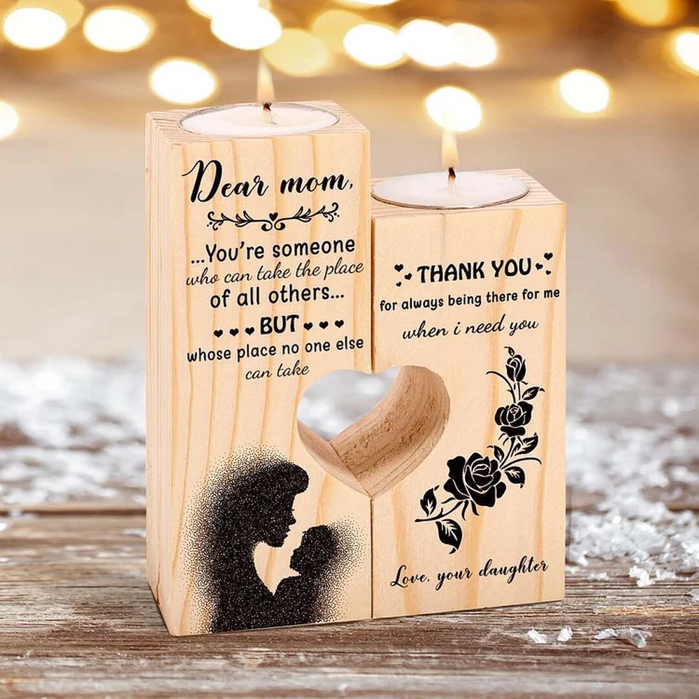 To My Mom, Thank You For Always Being There For Me When I Need Your Candle Holder, Mothers Day Candle