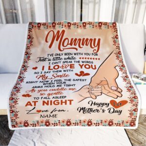 To My Mommy Blanket First Time Mom Baby Hands You Are Doing A Great Job Happy Mother Day Blanket Personalized Blanket For Mom 2 wyz0ri.jpg