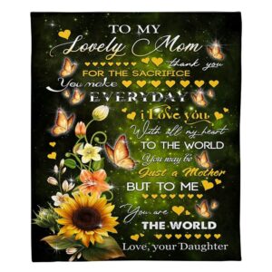 To My Mommy Blanket From Kids Butterflies…