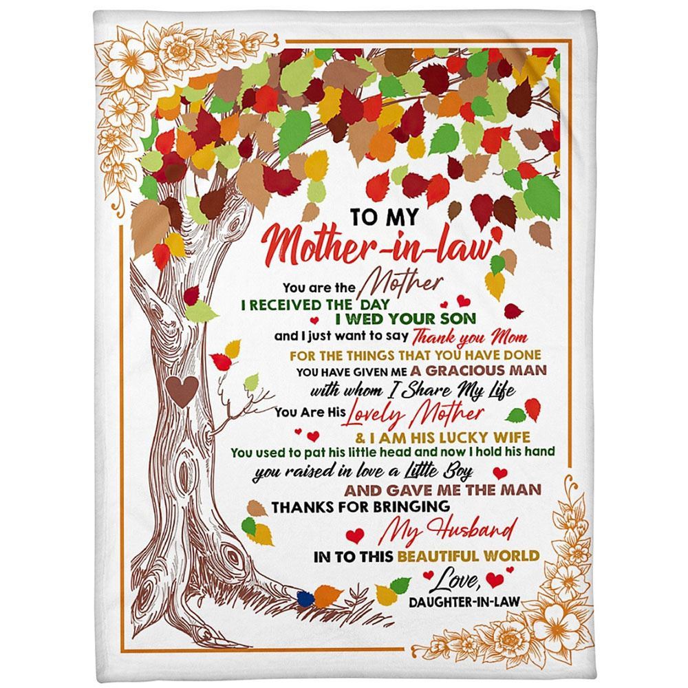 To My Mother-In-Law Blanket Colorful Tree For The Things You Have Done Blanket, Blankets For Mothers Day To My Mother-In-Law Blanket Colorful Tree For The Things You Have Done Blanket, Blankets For Mothers Day