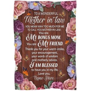 To My Mother-In-Law Blanket Flower Butterflies You…