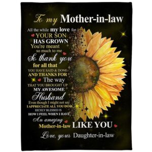 To My Mother-In-Law Blanket Haft Of Sunflower…