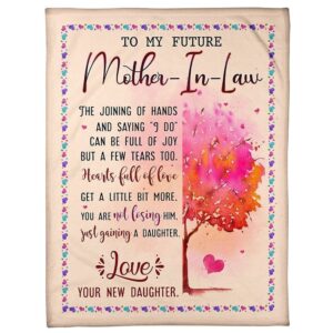 To My Mother-In-Law Blanket Pink Tree The…