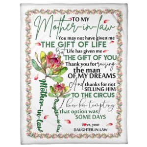 To My Mother-In-Law Blanket Protea Flower Thanks…