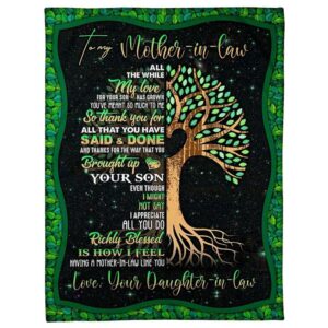 To My Mother-In-Law Blanket Tree Artwork My…