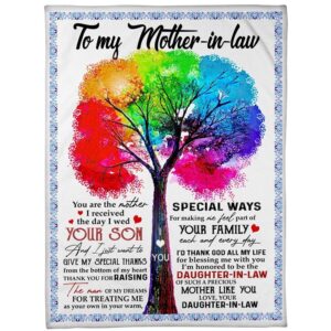 To My Mother-In-Law Blanket Tree Thank You…