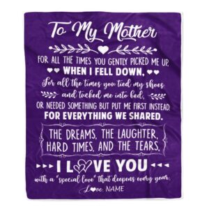 To My Mother Blanket From Daughter Son…