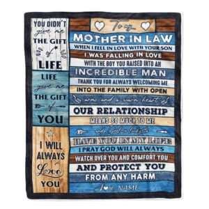 To My Mother In Law Blanket From…