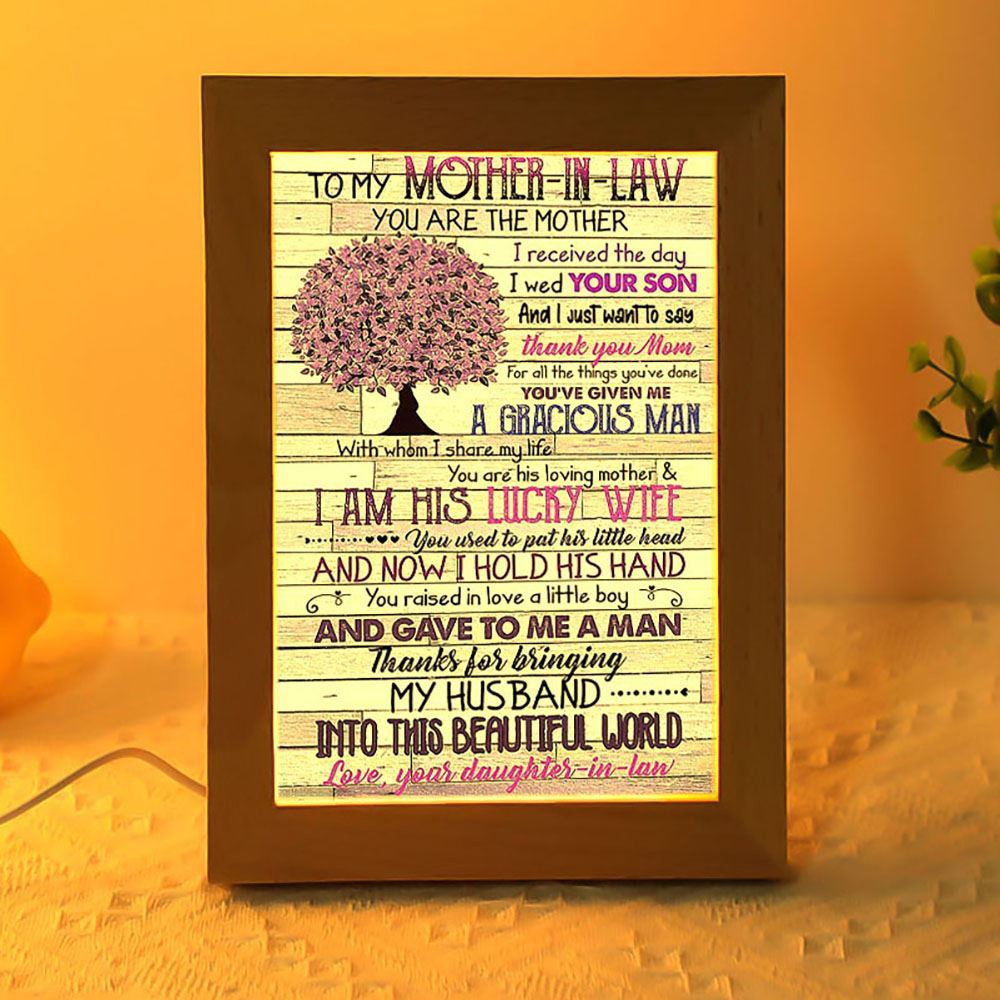 To My Mother In Law You Are The Mother I Received The Day Vertical Paper Frame Lamp, Picture Frame Light, Frame Lamp, Mother’s Day Gifts To My Mother In Law You Are The Mother I Received The Day Vertical Paper Frame Lamp, Picture Frame Light, Frame Lamp, Mother’s Day Gifts