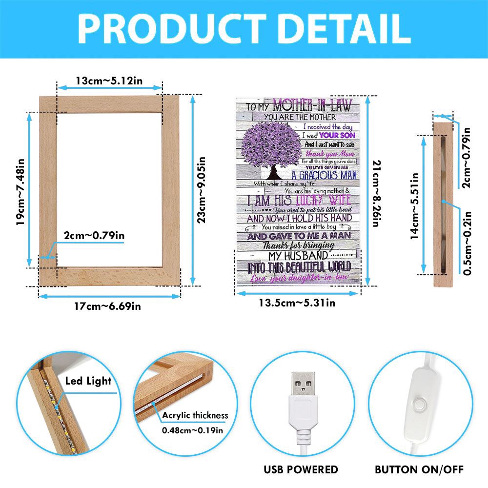 To My Mother In Law You Are The Mother I Received The Day Vertical Paper Frame Lamp, Picture Frame Light, Frame Lamp, Mother’s Day Gifts To My Mother In Law You Are The Mother I Received The Day Vertical Paper Frame Lamp, Picture Frame Light, Frame Lamp, Mother’s Day Gifts