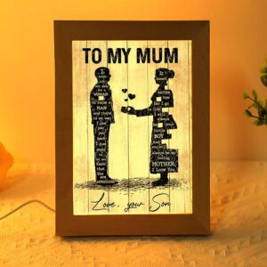To My Mum Frame Lamp, Picture Frame…