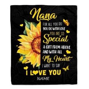 To My Nana Blanket From Grandkids Granddaughter…