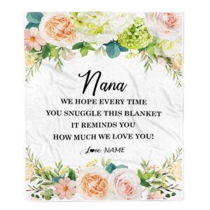 To My Nana Blanket From Grandkids How Much We Love You Mother Day Blanket Personalized Blanket For Mom 1 wpyglv.jpg