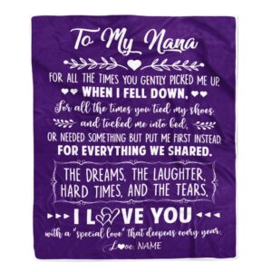 To My Nana Blanket From Grandkids I Love You With A Special Love Mother Day Blanket Personalized Blanket For Mom 1 nrfgmc.jpg