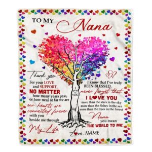 To My Nana Blanket From Grandkids Never Forget That I Love You You Mean The World to Me Mother Day Blanket Personalized Blanket For Mom 1 tpdw7g.jpg