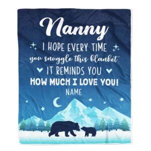 To My Nanny Blanket From Kids I Hope Every Time Bear Mother Day Blanket Personalized Blanket For Mom 1 sp43y4.jpg