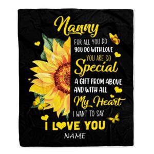 To My Nanny Blanket From Kids I Want To Say I Love You Mother Day Blanket Personalized Blanket For Mom 1 geo4k0.jpg