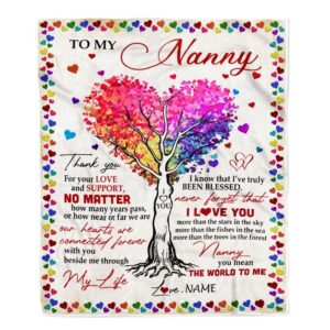 To My Nanny Blanket From Kids Never Forget That I Love You You Mean The World to Me Mother Day Blanket Personalized Blanket For Mom 1 s2zn5a.jpg