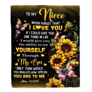 To My Niece Blanket From Aunt Uncle Sunflower Never Forget That I Love You Niece Mother Day Blanket Personalized Blanket For Mom 1 ckqlyd.jpg