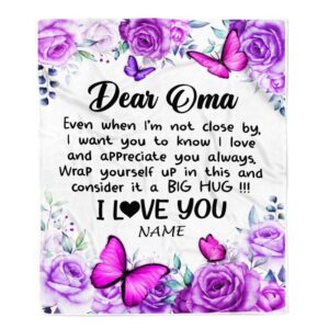 To My Oma Blanket From Granddaughter Grandson…