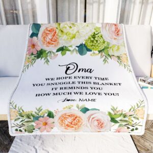 To My Oma Blanket From Grandkids How Much We Love You Flower Mother Day Blanket Personalized Blanket For Mom 2 arx7sm.jpg