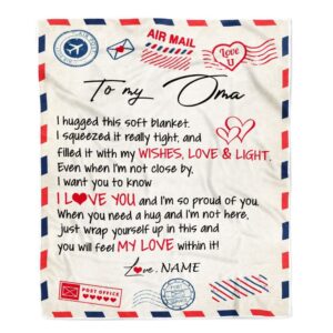 To My Oma Blanket From Kids Air Mail Letter I Love You Mother Day Blanket Personalized Blanket For Mom 1 c0jm0o.jpg