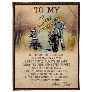 To My Son Blanket From Father Mother Motocross Riding Partner Vintage Blanket Blankets For Mothers Day 1 opgchu.jpg