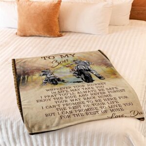 To My Son Blanket From Father Mother Motocross Riding Partner Vintage Blanket Blankets For Mothers Day 2 wy1xjo.jpg