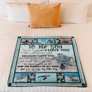 To My Son Blanket From Father Mother The Happiness In Life Sea Turtle Blanket Blankets For Mothers Day 2 farxmu.jpg