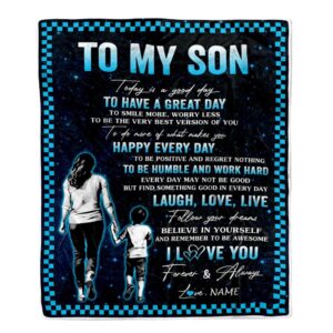 To My Son Blanket From Mom Dad…