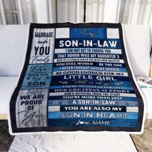 To My Son In Law Blanket From Mother In Law You re The Love Of Her Life Mother Day Blanket Personalized Blanket For Mom 2 rcdymr.jpg