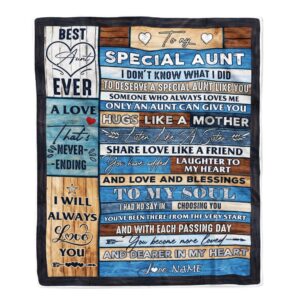 To My Special Aunt Blanket From Niece…