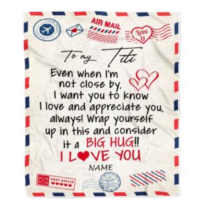 To My Titi Blanket From Niece Nephew I Love You Hugs Air Mail Letter Mother Day Blanket Personalized Blanket For Mom 1 kvep29.jpg